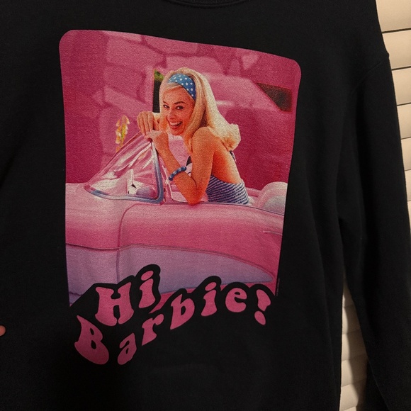 Black "Hi, Barbie" Sweatshirt - Picture 1 of 2
